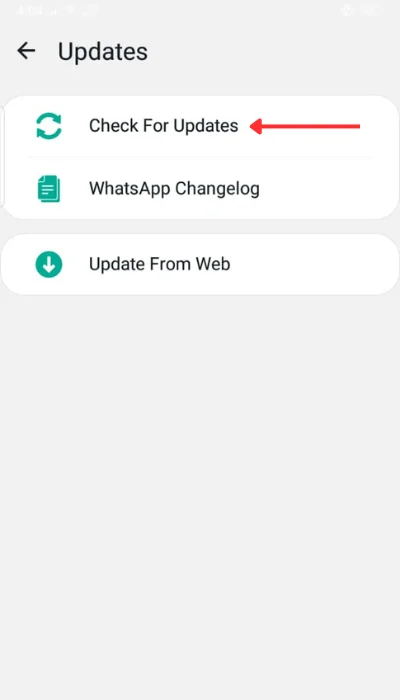 check for updates